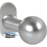 OGRO Knopfdr�ckerlochteil PREMIUM 8350 V/6621 - mit Rosette, Alu silber eloxiert