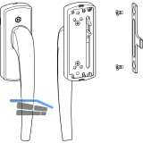 HAUTAU ATRIUM HKS Drehgriff 202 AG, f�r Aufsatzgetriebe, rechts, silber eloxiert
