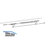 HAUTAU ATRIUM SP Gleitscheren-Set, Halteschiene, FFB 901-1250 mm, silber,rechts