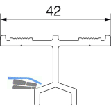 HAUTAU ATRIUM HS F�hrungsschiene Nr. 5, L=6500 mm, Alu silber eloxiert