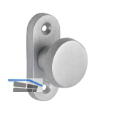 Hebet�rknopf - 35mm, Flachform, silber eloxiert