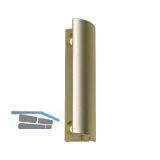 HAPS Balkont�rgriff L�nge 65mm, Aluminium neusilber eloxiert