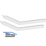 HAUTAU ATRIUM HS Viertelrahmendichtung-Set Nr. 2, Ma�e 3400 x 3400 mm, schwarz