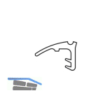 HAUTAU ATRIUM HS Dichtung Nr.1, oben f�r F�hrungsschiene, L=6,50 M, schwarz