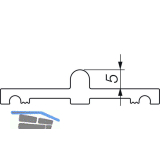 HAUTAU ATRIUM HS Laufschiene Nr. 27 Holz, H=5mm, L=6500 mm, silber eloxiert