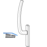 HAUTAU ATRIUM HS Griff innen ohne Vierkantstift, Aluminium silber