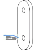HAUTAU ATRIUM HS Unterlegplatte f�r Riegelbolzen, St�rke 0,5 mm, Stahl verzinkt