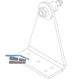 HAUTAU Winkelkonsole WK3 zu Spindelantrieb, Aluminium silber eloxiert