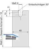 HAUTAU Gabelmitnehmer f�r Verriegelungsantrieb SM2, X=8,3 mm, Achsma� 75 mm