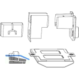 MACO HS Zubeh�r f. F�hrung oben univ. nieder, 68/23, Schema D, schwarz (101314)