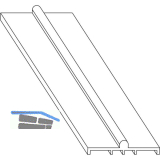 MACO HS Laufschiene unten flach, H=5 mm, silber, L=3500 mm (N20214)