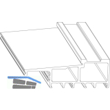 MACO Fiber-Therm Bodenschwelle Grundk�rper 180, L=6000 mm, silber (465561)