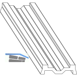 MACO Fiber-Therm Aufsatzschiene f�r Fixfl�gel L=3500 B=42 mm GFK silber (454793)