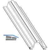 MACO Fiber-Therm Laufschiene unten hoch, H=15 mm, L=5000 mm, Alu silber (454816)