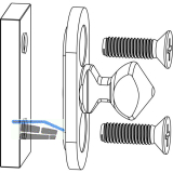 MACO HS Verriegelungsbolzen Standard, komplett f�r Schema C/L, silber (103261)
