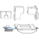 MACO HS Zubeh�r f. F�hrung oben univ. nieder, 68/28, Schema A, silber (101753)