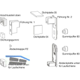 GU HS Zubeh�r-Beutel F�hrungsschiene P1786 Laufschiene H�he 10 mm grau