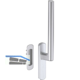 MACO HS Griffgarnitur 12, innen, TS 79-86 mm, Alu silber eloxiert (104247)