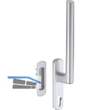 MACO HS Griffgarnitur 12, PZ innen, TS 79-110 mm, Alu silber eloxiert (103820)