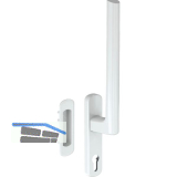 MACO HS Griffgarnitur 12, PZ innen, TS 69-78 mm, Alu wei� beschichtet (103646)