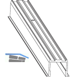 MACO HS F�hrungsschiene oben fl�chenb�ndig, silber, L=5000 mm (467774)