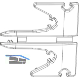 MACO HS Abdeckkappen-Set f�r Dichtungsschiene PVC links/rechts silber (367284)