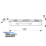 MACO HS Schlie�teil f�r Hakengetriebe f�r Holz, verstellbar, silber (228403)