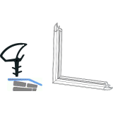 MACO HS Fl�geldichtung 2,5 x 2,5 m, Getriebeseite/unten, schwarz (476545)