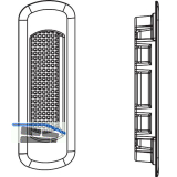MACO HS Muschelgriff kurz 110 x 36 mm, Einlasstiefe 13 mm, Alu blank (364131)