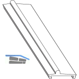 MACO Fiber-Therm Laufschiene unten flach asymmetrisch, H=5 mm, L=6500 mm, silber