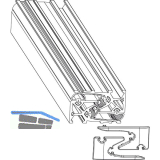 MACO HS Dichtungsschienen-Set PVC Fl�gelabstand 28 mm L=5000 mm silber