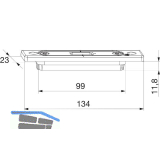MACO HS Schlie�teil f�r Hakengetriebe, Schema A, PROFINE 76/88, silber (228418)