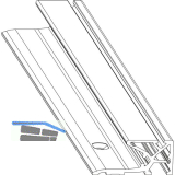 MACO HS Dichtungsschiene PVC einzeln, Fl�gelabstand 28 mm, L=5000 mm, KU schwarz
