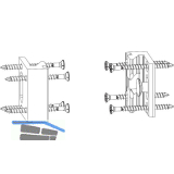 MACO HS Mittelverschluss RC3 f�r Dichtungsschiene PVC Fl�gelabstand 28 mm silber