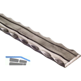 ARTEFERRO Handlauf seitlich geh�mmert, 40 x 8 x 3000mm mit Rillen,Schmiedeeisen