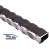 ARTEFERRO Rohr 50 x 30 x 2,5, L�nge 3000 mm, Schmiedeeisen geh�mmert