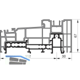 GU Thermostep 164 Grundk�rper Bodenschwelle L=3000 mm silber