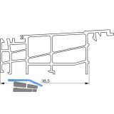 GU Thermostep 164/204 Grundk�rper Verbreiterungsprofil P1719 L=6700 mm silber