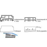 GU Thermostep 164 Aufsatzschienen-Set A, L=2500 mm, Schema A/C, Kunststoff braun
