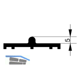GU HS Laufschiene P379 gebohrt f�r Holz barrierefrei H=5 mm auf Ma� silber