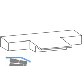 GU Thermostep Dichtplatte f�r Mittelsto� unten IV78, schwarz