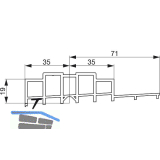 GU Thermostep 204 Aufsatzschiene 19/71 P1987 , TS 78 mm, L=3300 mm, auf Ma�