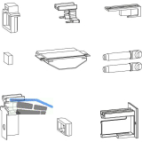 GU HS Zubeh�r-Beutel verdeckt liegend F�hrungsschiene P1850 Schema A grau