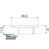 GU Thermostep 204 Zwischenprofil 35 P2124, L=6000 mm, Kunststoff grau