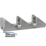 GU HS Riegelbock f�r Spaltl�ftung, mit Holzschraube f�r Einbruchschutz, silber