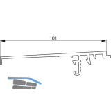 GU Thermostep 164 Wetterprofil 190 P1716 L=6700 mm Alu silber eloxiert