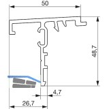 GU Thermostep 204 Wetterprofil 5 P1985, FA 28, L=4000 mm, Alu silber eloxiert