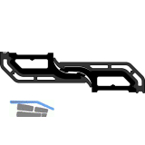 GU-937/934 HS Mittelsto�sicherung-Set Fl�gelabstand 16-22 mm L=2400 mm schwarz