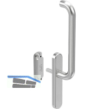 GU HS Drehgriffgarnitur RONDO 180� Griff innen o. PZ Muschel au�en Edelstahl