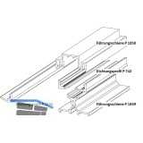 GU HS F�hrungsschienen-Set oben P1850 L=3400 mm silber eloxiert/Dichtung schwarz
